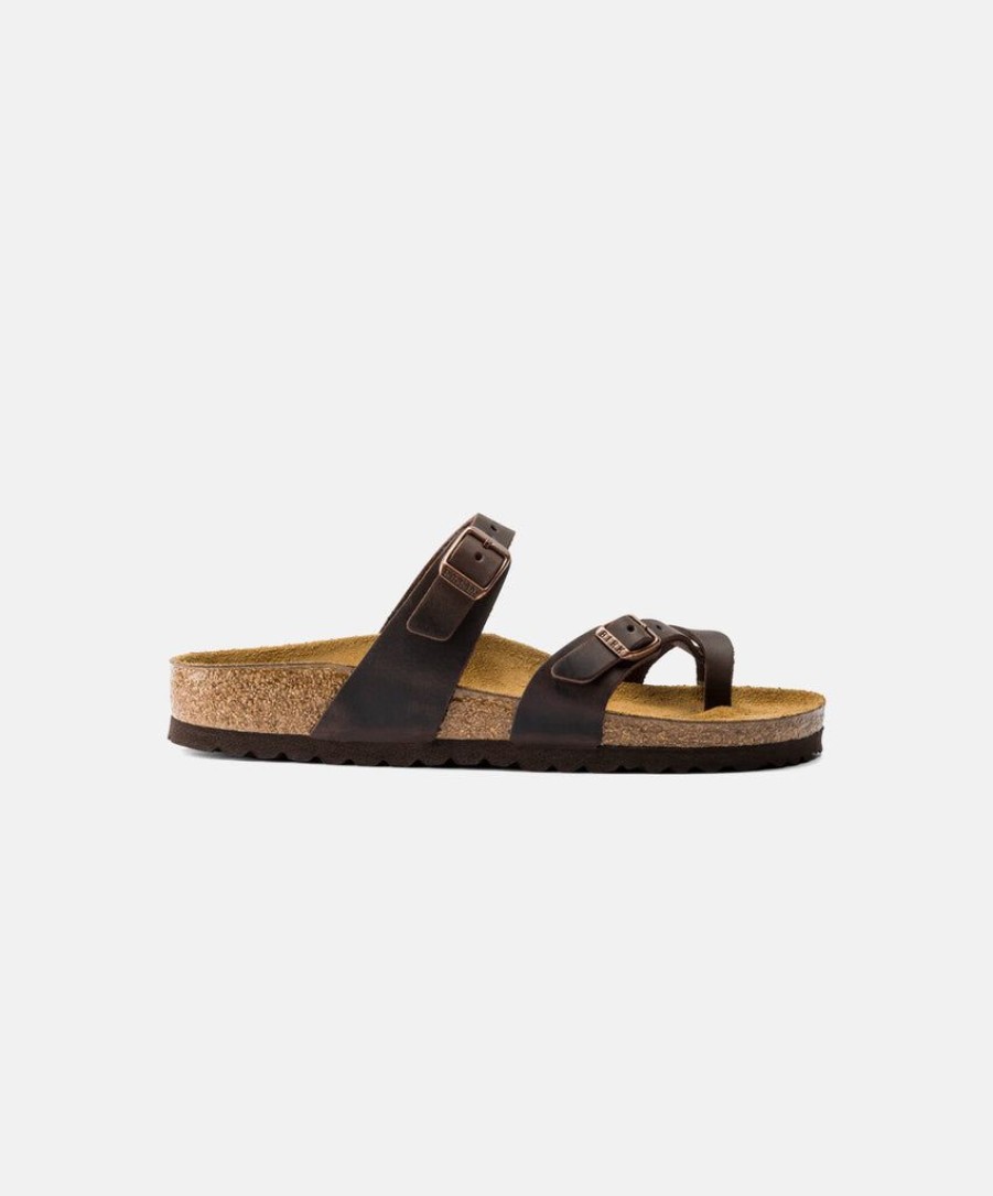 Women Birkenstock Leather Sandals | Birkenstock Mayari Oiled Leather Habana Sandals