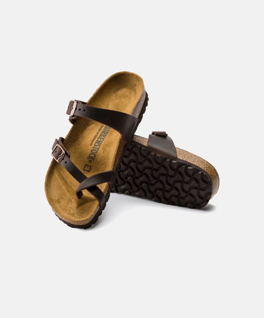 Women Birkenstock Leather Sandals | Birkenstock Mayari Oiled Leather Habana Sandals