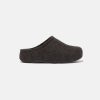 Women FitFlop Clogs | Fitflop Shuv E01 Cushy Felt Clog Slippers Black