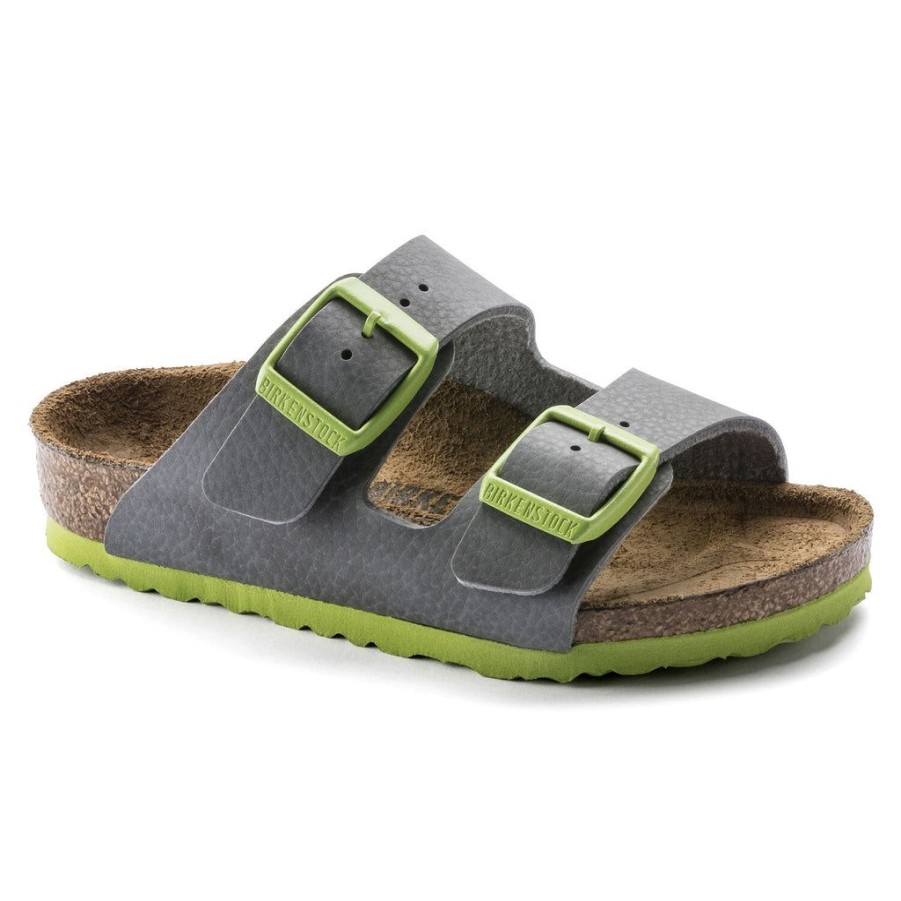 Kids Birkenstock | Birkenstock Kids Arizona Birko-Flor Desert Soil Grey Green Sandals