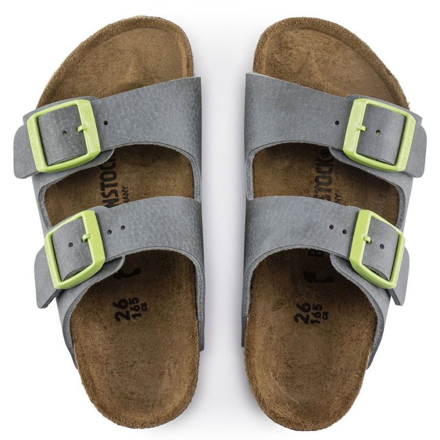 Kids Birkenstock | Birkenstock Kids Arizona Birko-Flor Desert Soil Grey Green Sandals