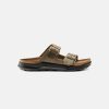 Men Birkenstock Two Strap Sandals | Birkenstock Arizona Cross Town Oiled Sandals Khaki