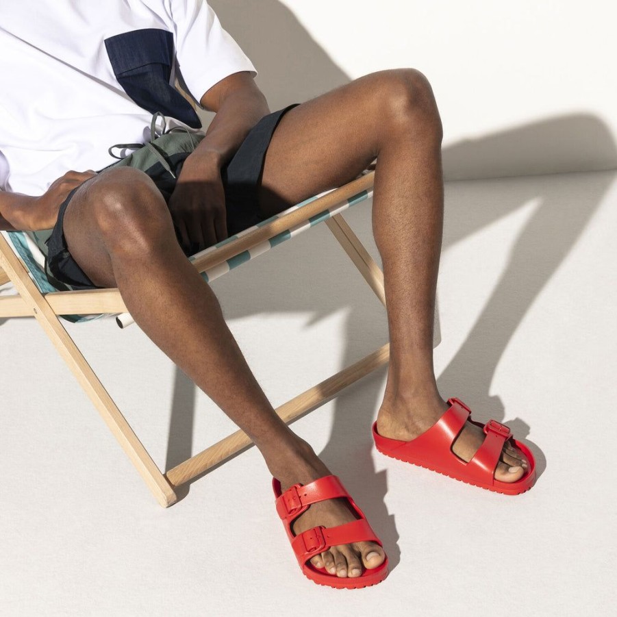 Women Birkenstock Slides | Birkenstock Arizona Eva Sandals Red