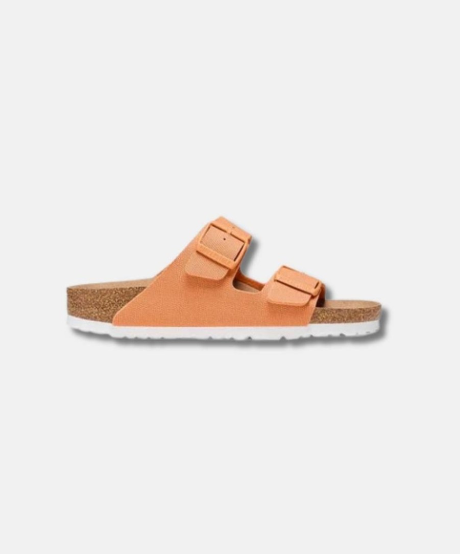 Women Bstore Vegan Sandals | Birkenstock Arizona Textile Canvas Vegan Sandals Orange