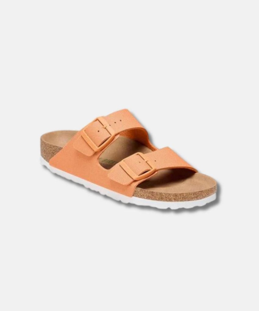 Women Bstore Vegan Sandals | Birkenstock Arizona Textile Canvas Vegan Sandals Orange