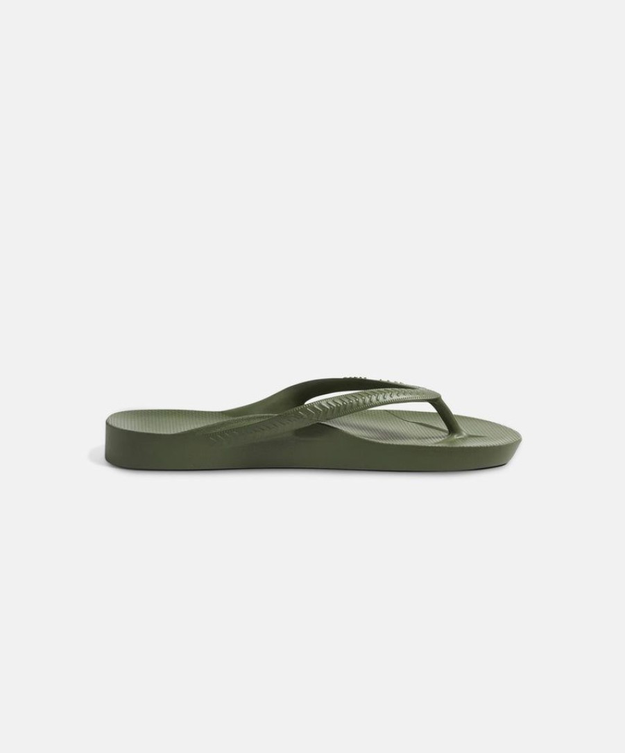 Women Archies Toe Post Sandals | Archies Arch Support Khaki Thongs