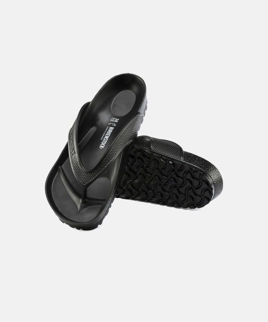 Men Birkenstock Thongs | Birkenstock Honolulu Eva Black Sandals