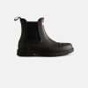 Women Hunter Wellington Boots | Hunter Womens Commando Chelsea Black Boots