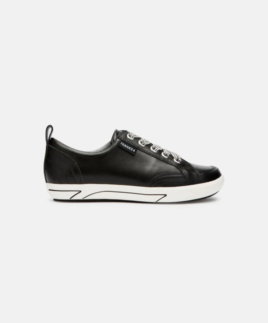 Women Frankie4 Leather Sneakers | Frankie4 Ellie Iv Black Sneakers