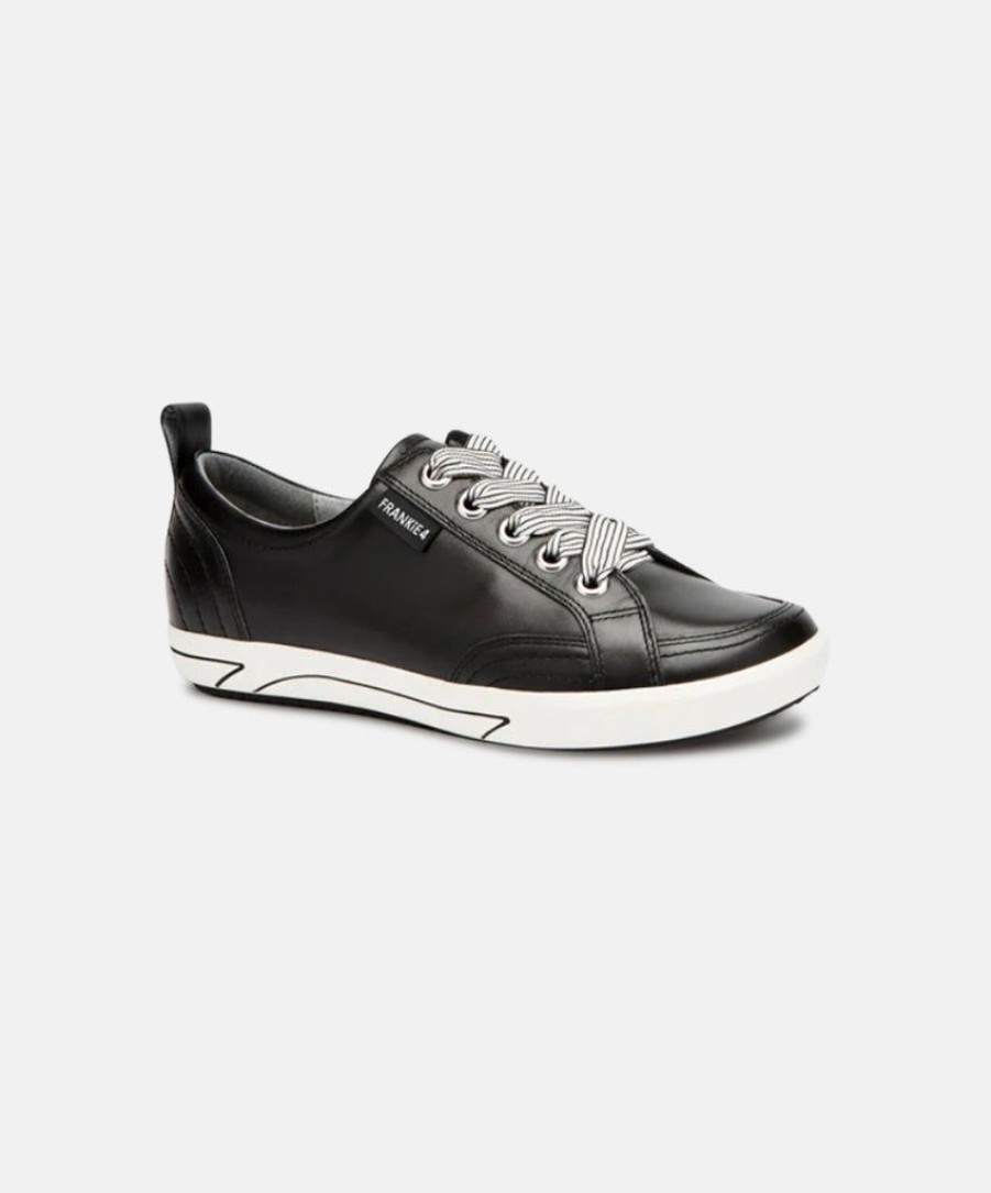 Women Frankie4 Leather Sneakers | Frankie4 Ellie Iv Black Sneakers