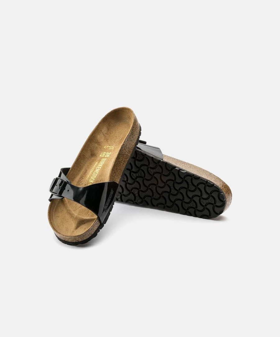 Women Birkenstock Slides | Birkenstock Madrid Bf Patent Black