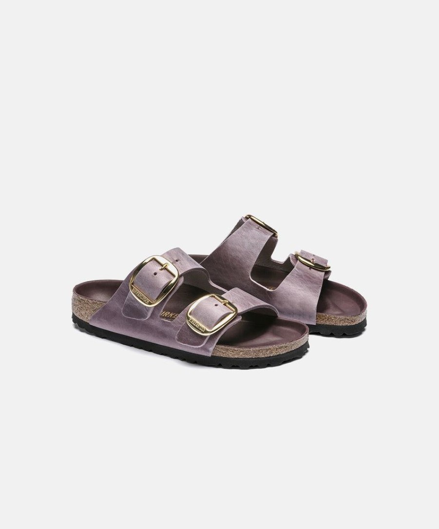 Women Birkenstock Leather Sandals | Birkenstock Arizona Big Buckle Oiled Leather Lavender Blush Sandals