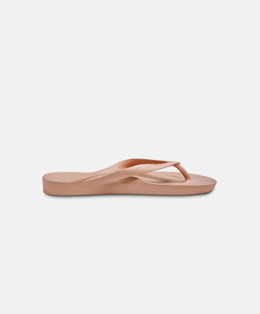 Women Archies Slides | Archies Arch Support Taupe Thongs