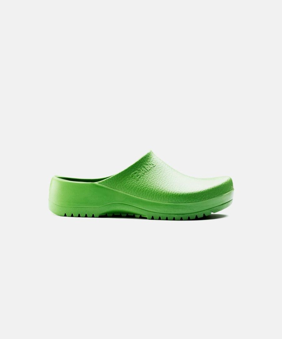 Women Birkenstock Clogs | Birkenstock Super Birki Pu Apple Green Clogs