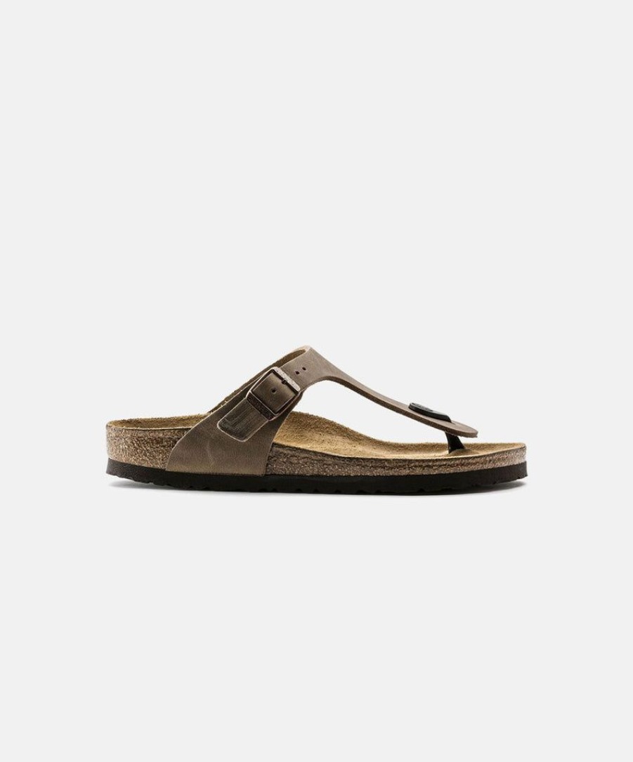 Women Birkenstock Toe Post Sandals | Birkenstock Gizeh Oiled L Taupe