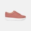 Women FitFlop Leather Sneakers | Fitflop Rally Leather Sneakers Pink