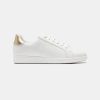 Women Frankie4 Leather Sneakers | Frankie4 Jackie Iv White/Gold Sneakers