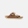 Women Birkenstock Slides | Birkenstock Arizona Big Buckle Oil Leather Sandals Brown