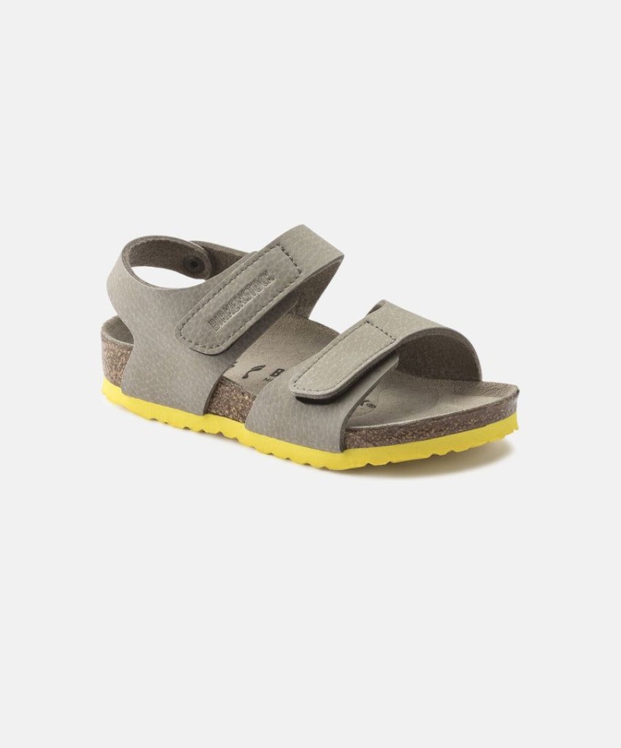 Kids Birkenstock | Birkenstock Kids Palu Birko-Flor Desert Soil Taupe/Yellow Sandals