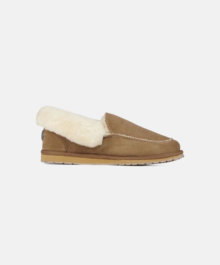 Men EMU Australia Slides | Emu Platinum Murray Chestnut Mens Sheepskin Slippers