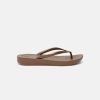 Women FitFlop Thongs | Fitflop Iqushion Ergonomic Thongs Bronze