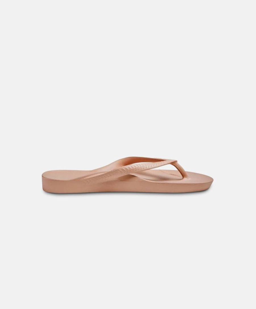 Women Archies Slides | Archies Arch Support Thongs Tan