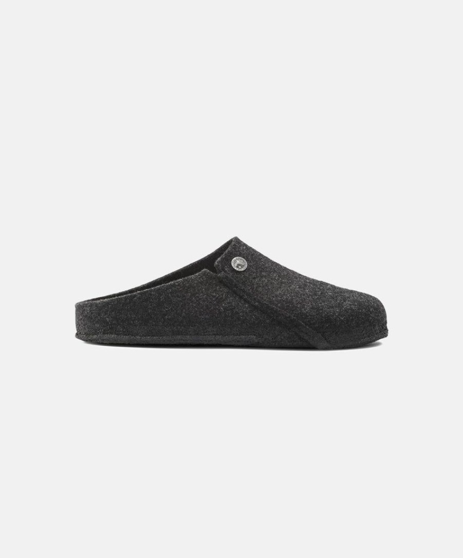 Women Birkenstock Clogs | Birkenstock Zermatt Wool Felt Anthracite Clogs