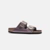 Women Birkenstock Slides | Birkenstock Arizona Big Buckle Oiled Leather Lavender Blush Sandals