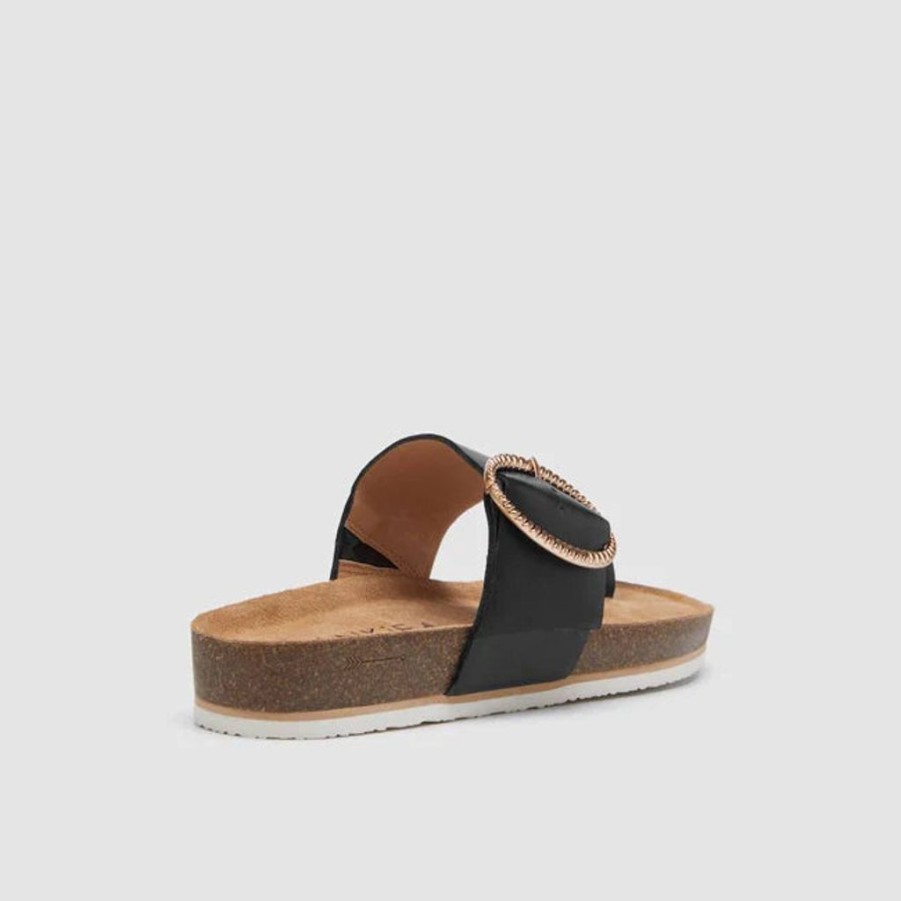 Women Frankie4 Slides | Frankie4 Ivy Iii Black Sandals