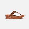 Women FitFlop Toe Post Sandals | Fitflop Lulu Glitter Toe Post Sandals Brown