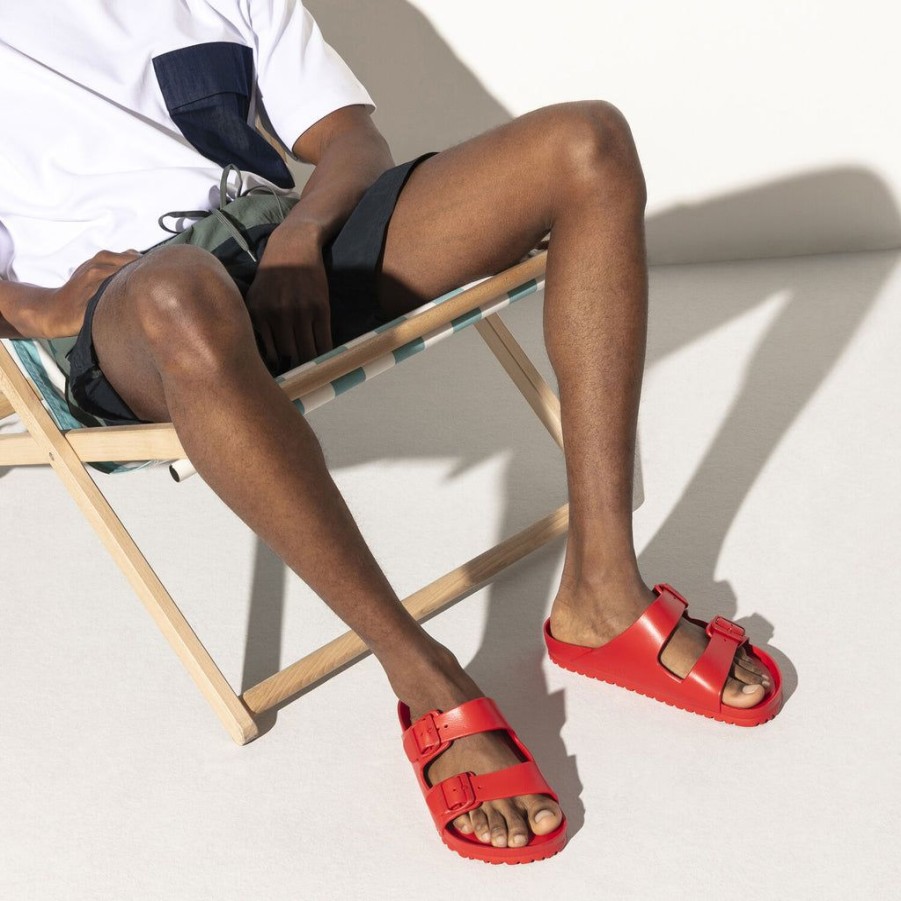 Women Birkenstock Two Strap Sandals | Birkenstock Arizona Eva Sandals Red