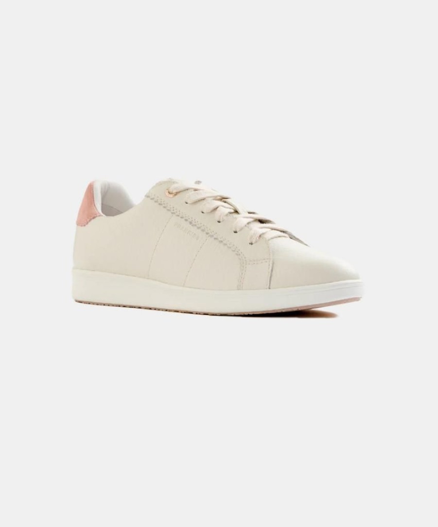 Women Frankie4 Leather Sneakers | Frankie4 Jackie Iv Chalk/Dusty Pink Sneakers