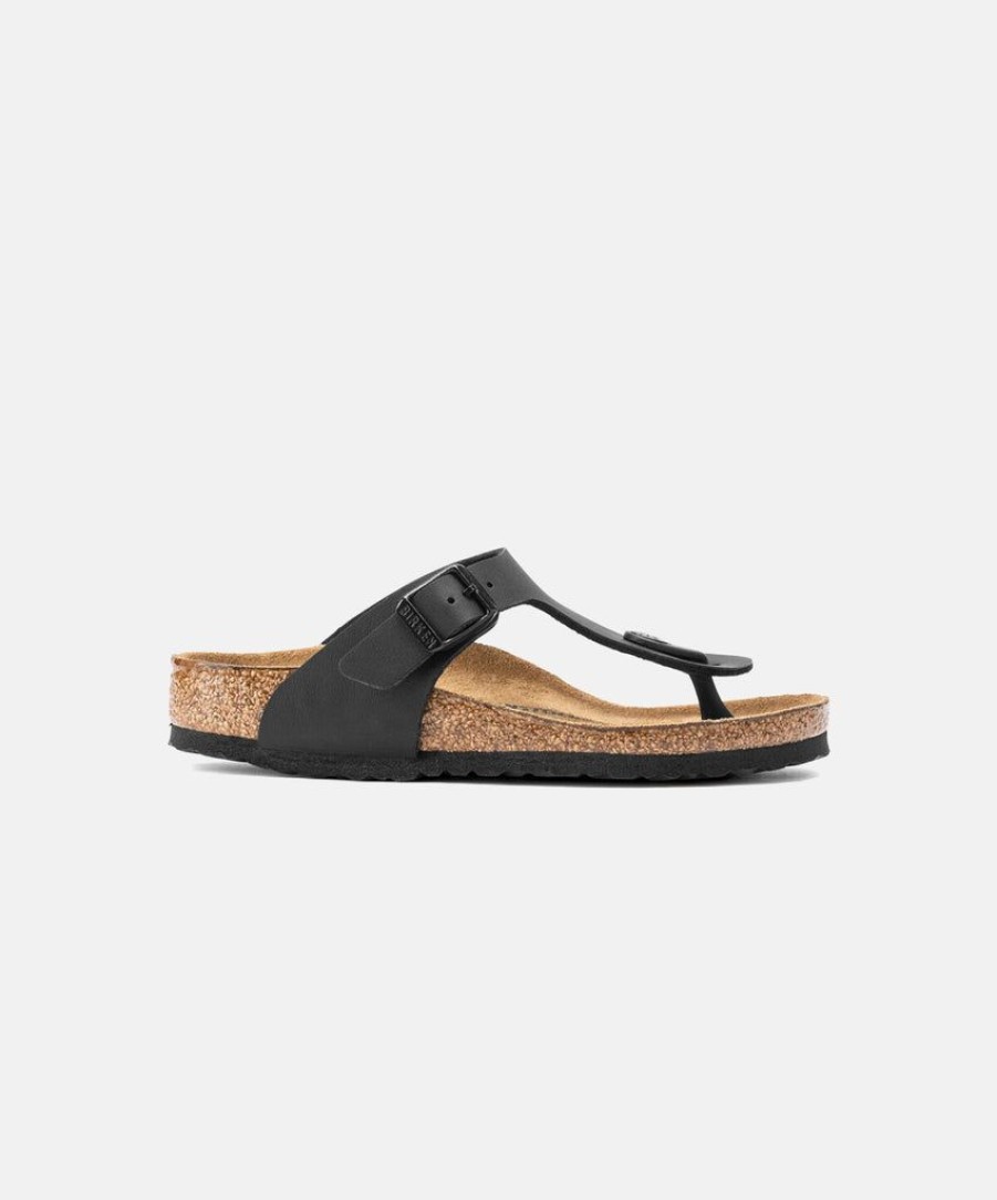 Kids Birkenstock | Birkenstock Kids Gizeh Birko-Flor Black Sandals