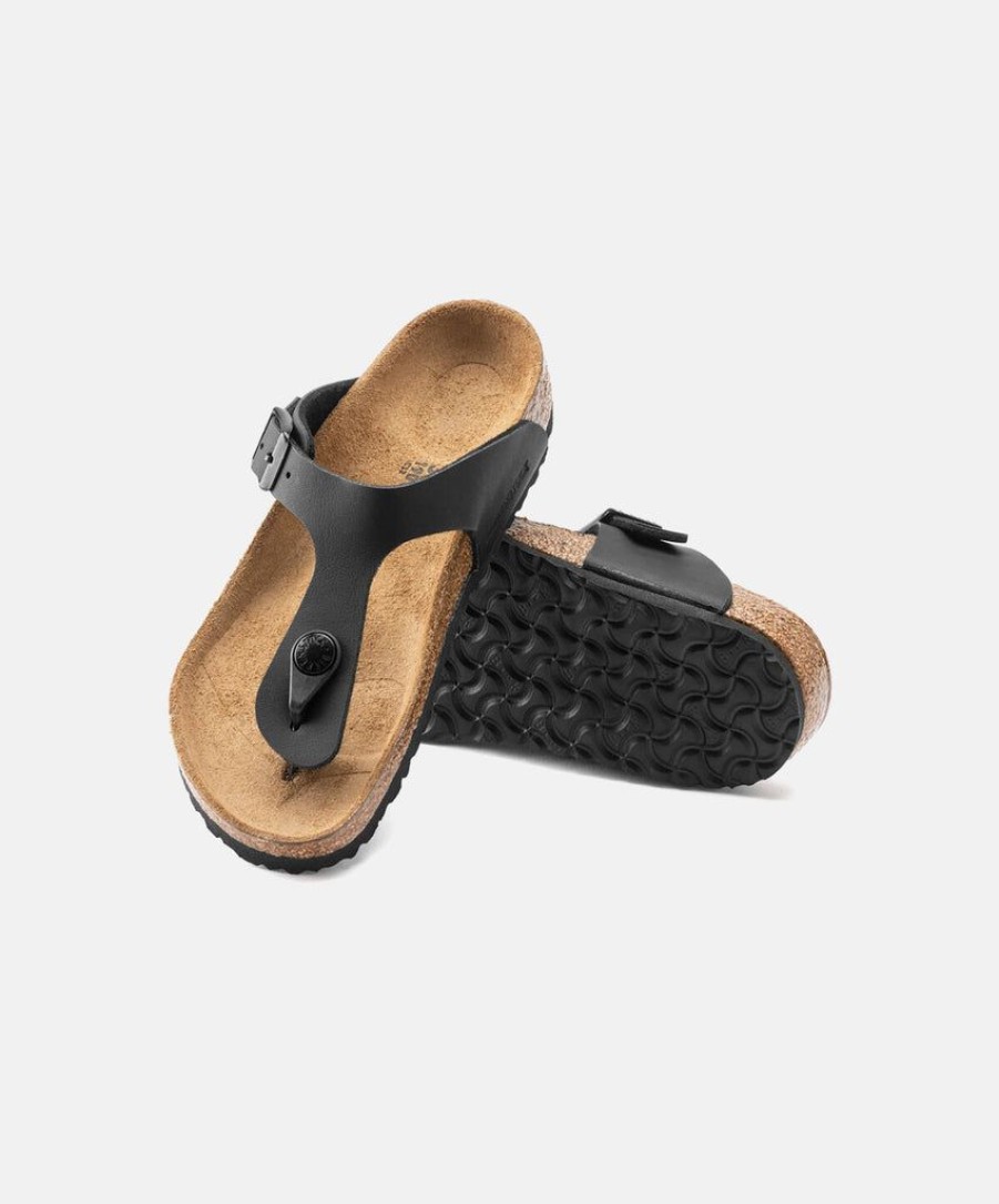 Kids Birkenstock | Birkenstock Kids Gizeh Birko-Flor Black Sandals