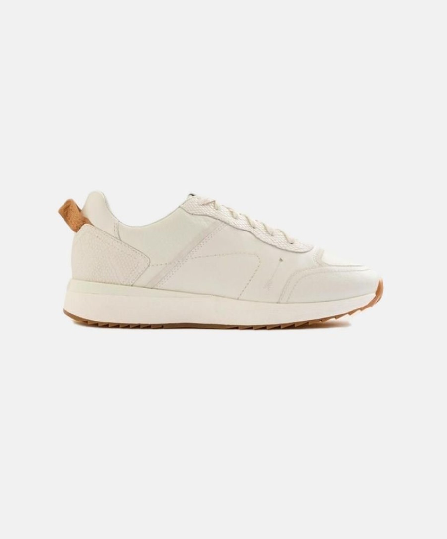 Women Frankie4 Leather Sneakers | Frankie4 Brooklyn Chalk Croc Emboss Cream