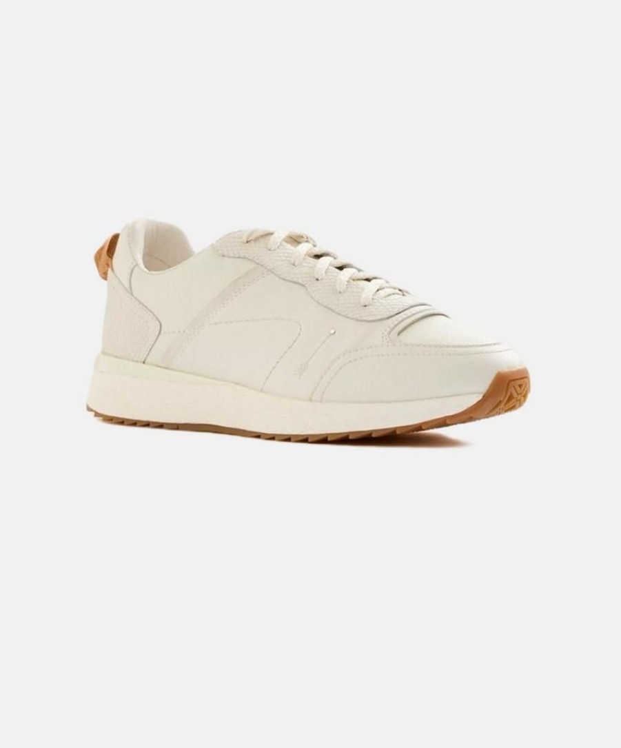 Women Frankie4 Leather Sneakers | Frankie4 Brooklyn Chalk Croc Emboss Cream