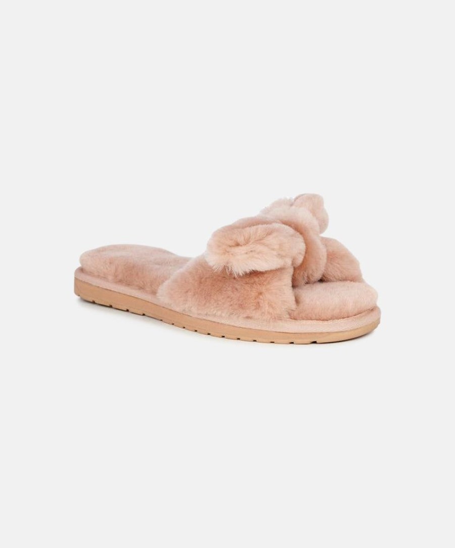 Women EMU Australia Slides | Emu Naledi Camel Sheepskin Slippers