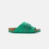 Men Birkenstock Suede Sandals | Birkenstock Kyoto Suede Leather Bold Green Sandals