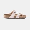 Women Birkenstock Vegan Sandals | Birkenstock Mayari Birkibuc Earthy Vegan Light Rose Sandals