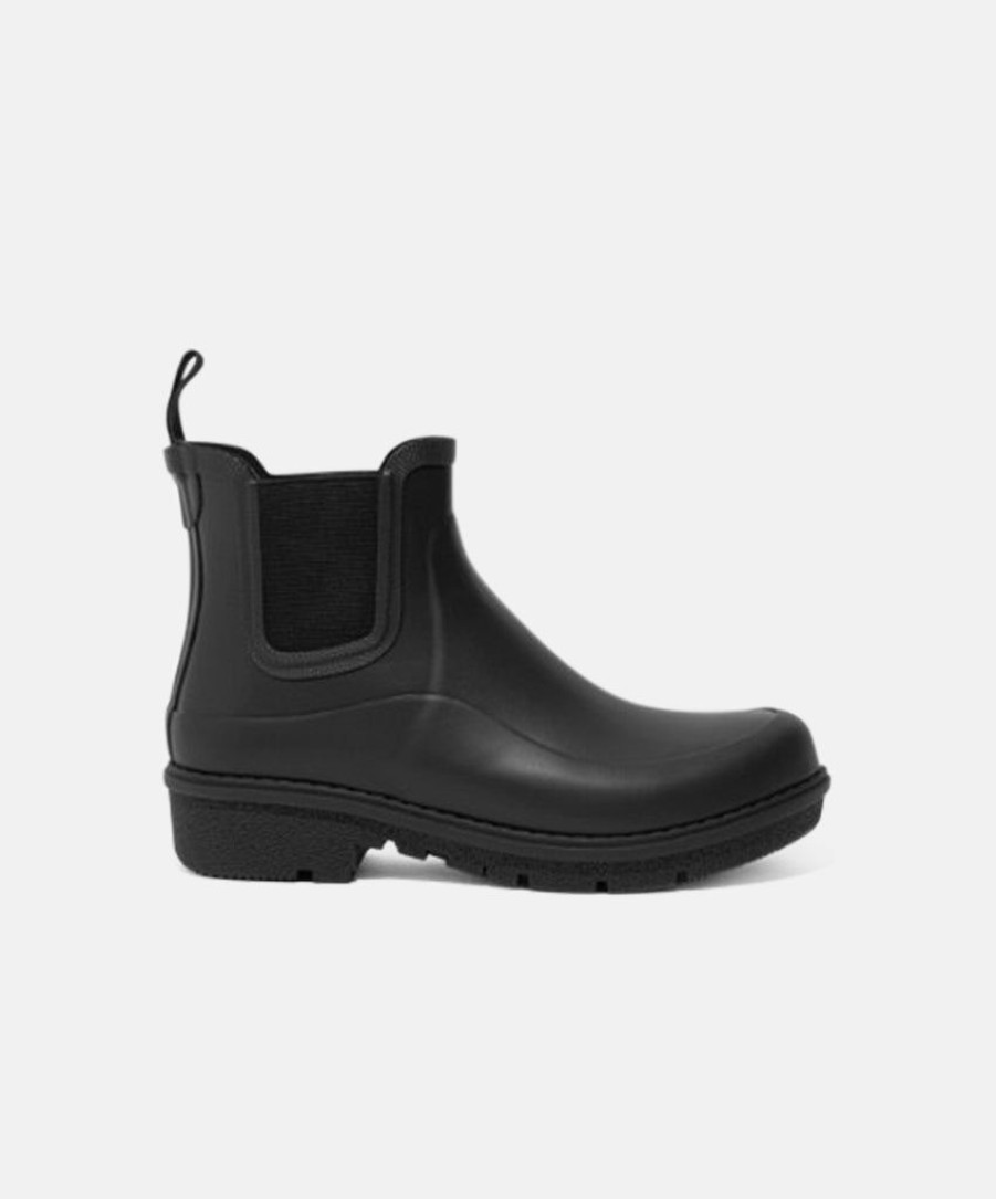 Women FitFlop Wellington Boots | Fitflop Wonderwelly Chelsea All Black Boots