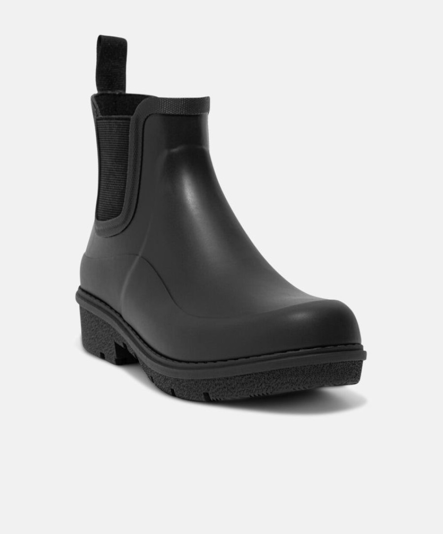 Women FitFlop Wellington Boots | Fitflop Wonderwelly Chelsea All Black Boots