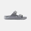 Women Birkenstock Two Strap Sandals | Birkenstock Arizona Eva Metallic Sandals Silver