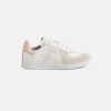 Women Rollie Leather Sneakers | Rollie Pace White/Snow Pink Sneaker White