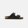 Women Birkenstock Leather Sandals | Birkenstock Arizona Oiled Leather Sandals Brown