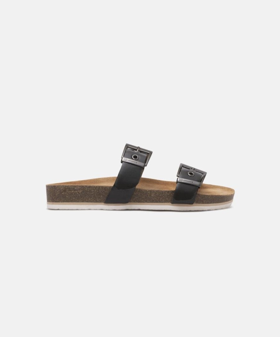 Women Frankie4 Two Strap Sandals | Frankie4 Sandy Iii Black Sandals