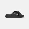 Women Bstore Slides | Fitflop F-Mode Leather Twist Flatform Slides Black