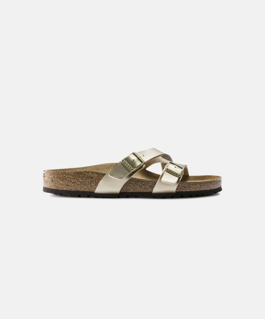 Women Birkenstock Slides | Birkenstock Yao Bf Gold