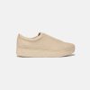 Women FitFlop Leather Sneakers | Fitflop Rally Elastic Tumbled-Leather Slip-On Sneakers Beige