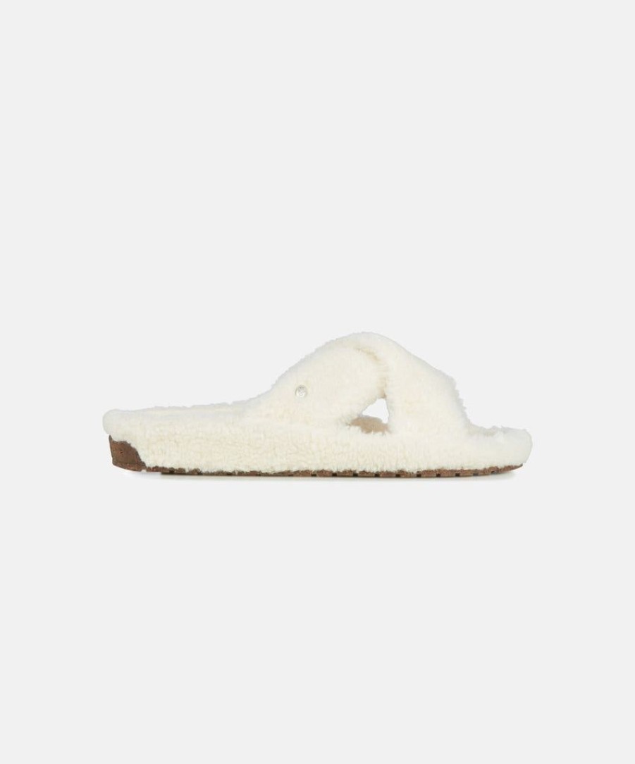 Women EMU Australia Slides | Emu Geelong Natural Sheepskin Slippers