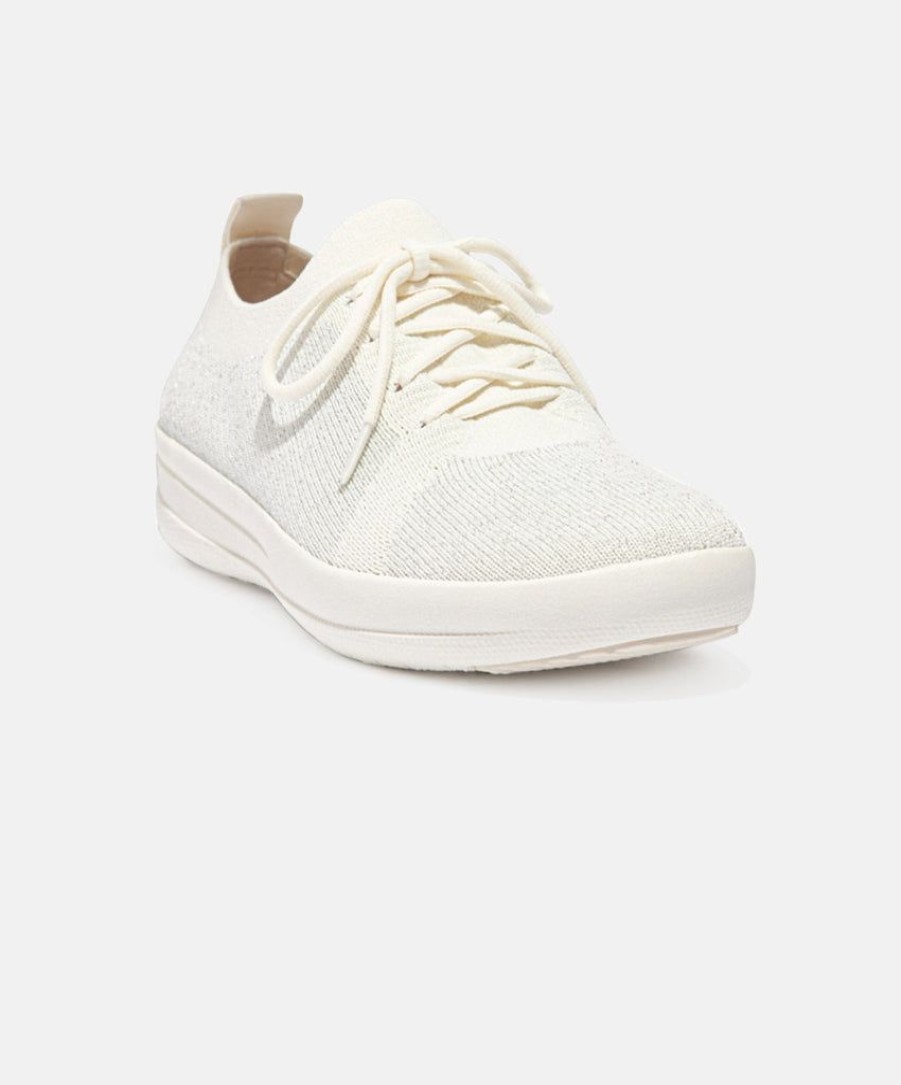 Women FitFlop Lace Up Sneakers | Fitflop F-Sporty Uberknit Sneakers Cream